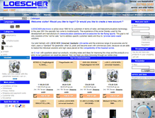Tablet Screenshot of loescher.com